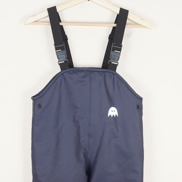 Stutterheim Winter Waterproof Shell Bib Blue Pants Kids Sz 6 - 7 - Picture 2 of 13